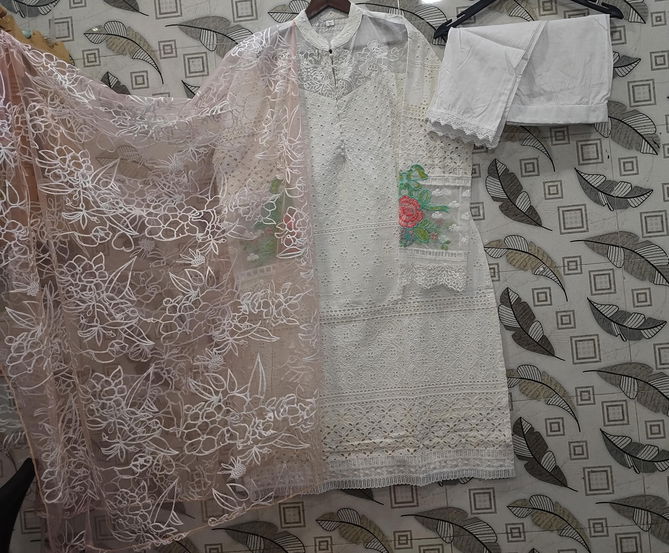 Hazzel 7773 A To D Cotton Chiken Embroidery Pakistani Suits Suppliers in India
